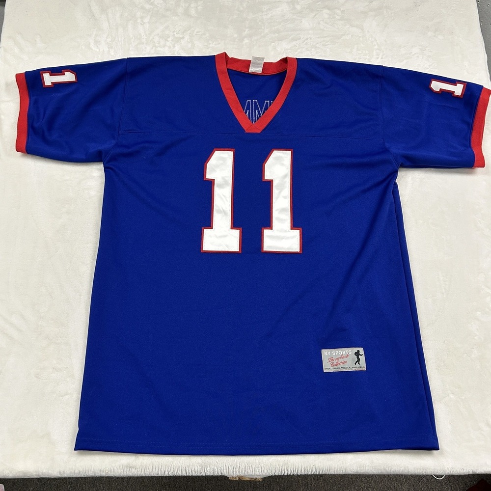 NY Sports Football Jersey Mens L Blue Phil Simms 11 Throwback Collection